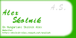 alex skolnik business card